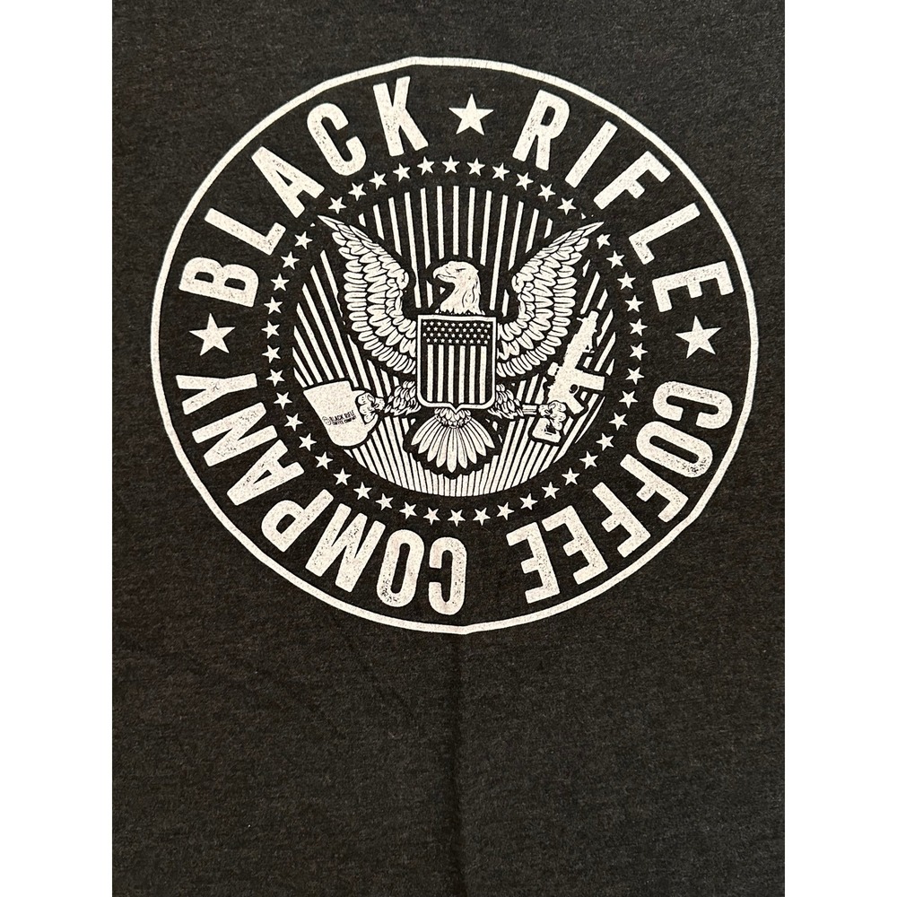 Black Rifle Coffee Company Mens Graphic T-Shirt Charcoal Grey XL American Flag